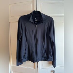 All In Motion Woman’s Activewear Full Zip Jacket solid black size L